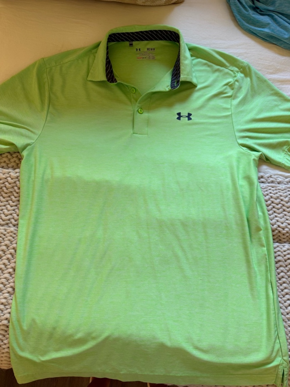 Under Armour Heat Gear Men’s Lime Green Polo Golf Shirt size M